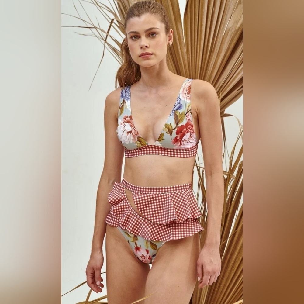 Aquamanile Peony Foxglove 2-piece Swimwear Size M